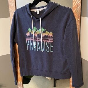 Victoria's Secret Navy Pullover with Paradise Graphic